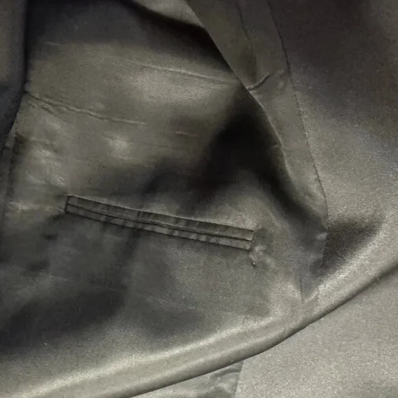 Jones NY, Men's Blazer, Tuxedo, Dark Blue, Size 42 R, Wool, Long Sleeve, Pockets Sport Coats & Blazers